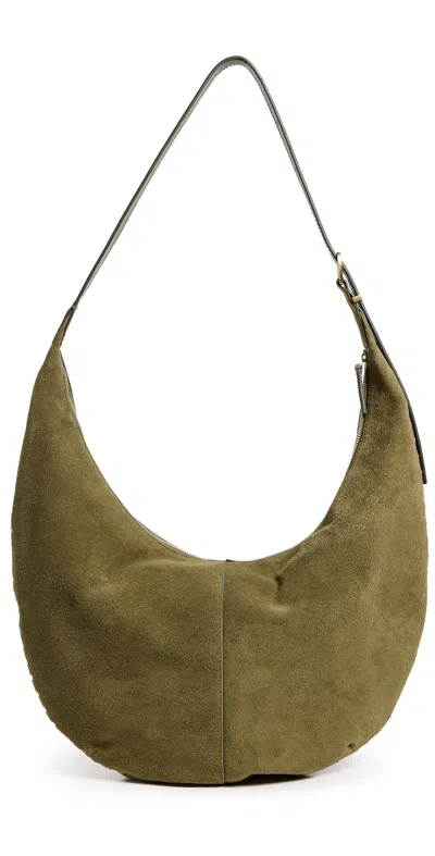 Madewell Suede Essentials Slouch Hobo Bag Aged Olive