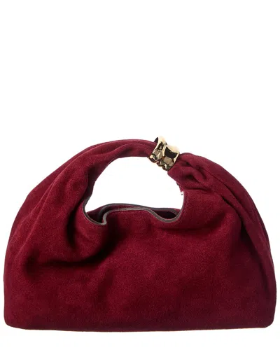 Madewell Suede Hand Held Ring Pouch In Red