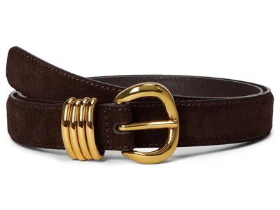 Madewell Suede Inez Belt Women's Belts Coffee Bean: Xl In Brown