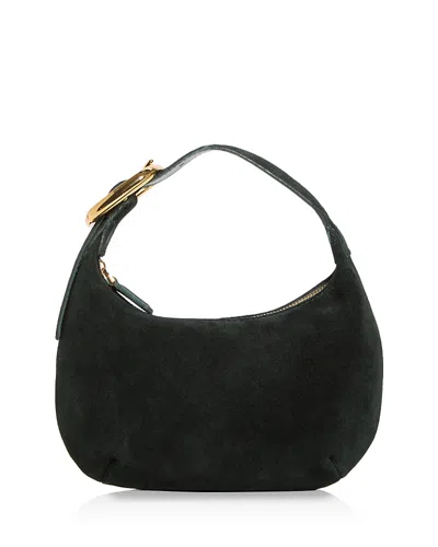 Madewell Suede Micro Buckle Hobo Bag In Luxury Forest