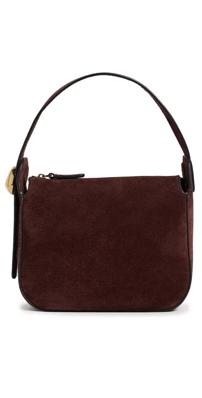 Madewell Suede Organic Drop Hand Held Pouchette Oxblood