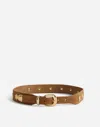 Madewell Sun Medallion Wide Belt In Aged Cognac