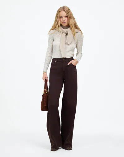 Madewell Superwide-leg Jeans In Dark Carob
