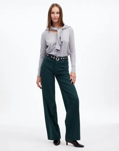Madewell Superwide-leg Jeans In Luxury Forest