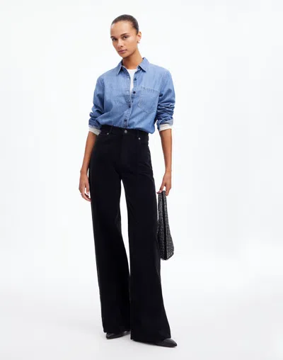 Madewell Superwide-leg Trousers In True Black