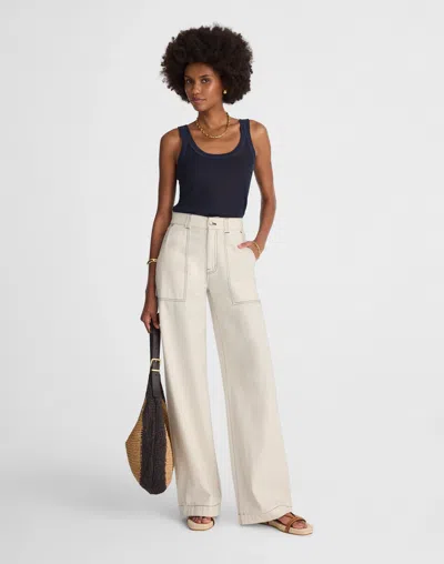 Madewell Superwide-leg Utility Jeans In Brown