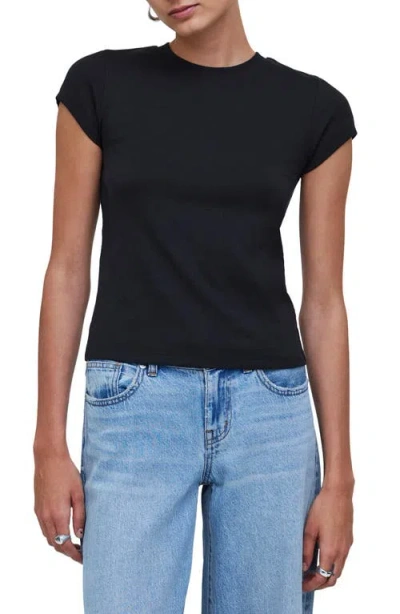 Madewell Supima® Cotton Rib T-shirt In Black