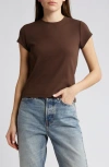 Madewell Brightside Rib T-shirt In Dark Coffee