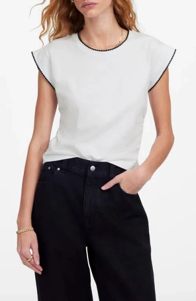 Madewell Sutro Stitched Muscle Tee In White