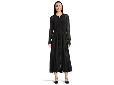 Madewell Suzy Dress - Viscose Clip Dot Jacquard In Black