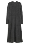 Madewell Sweater Maxi Dress In Heather Charcoal