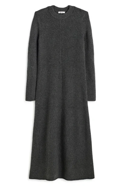 Madewell Sweater Maxi Dress In Heather Charcoal