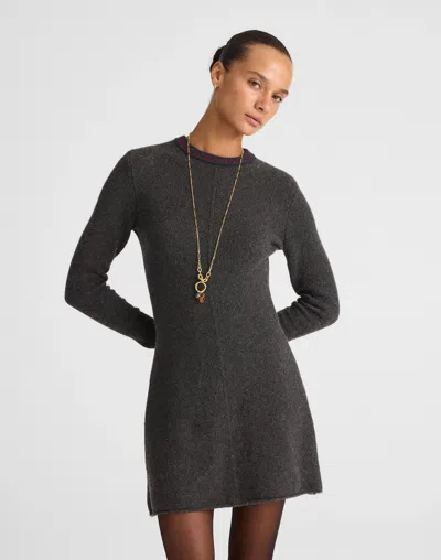 Madewell Sweater Mini Dress In Gray