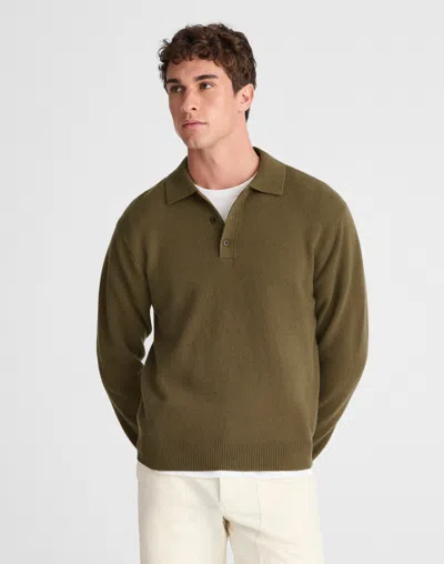 Madewell Sweater Polo In Green