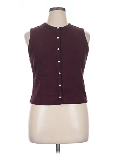 Pre-owned Madewell Sweater Vest In Burgundy