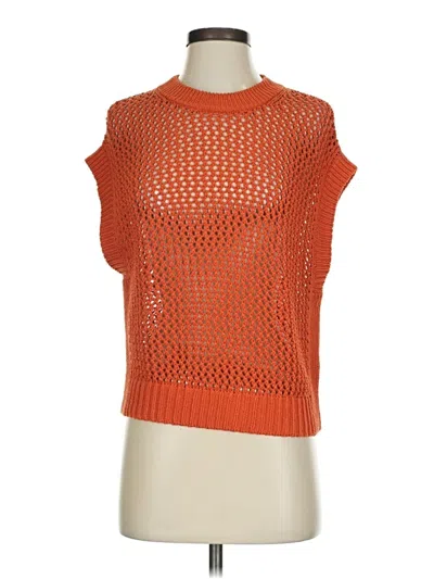 Pre-owned Madewell Sweater Vest In Orange