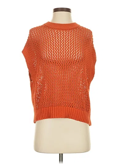 Pre-owned Madewell Sweater Vest In Orange
