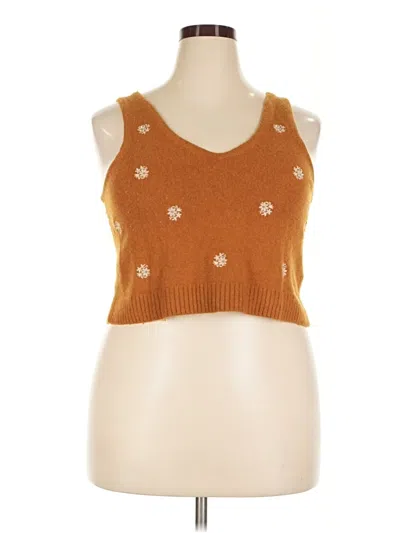 Pre-owned Madewell Sweater Vest In Orange