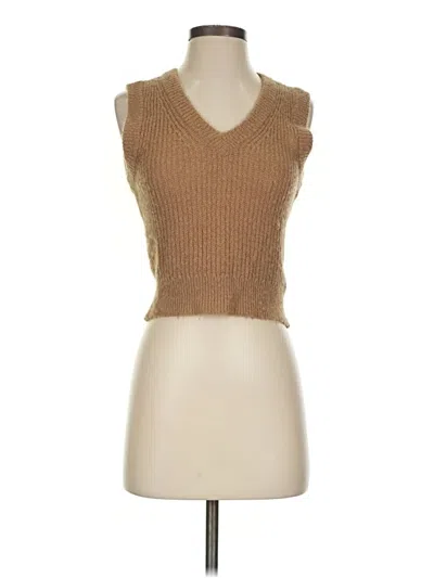 Pre-owned Madewell Sweater Vest In Tan