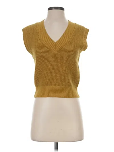 Pre-owned Madewell Sweater Vest In Yellow