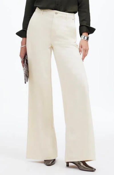 Madewell Sweep Wide Leg Jeans In Vintage Ivory