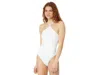 Madewell Swimsuit Womens 2xl Soft White Stretch Rib Cross Front One-piece Jdm318 In White