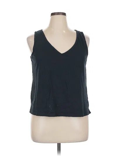 Pre-owned Madewell Tank Top Black Halter Neckline Tops