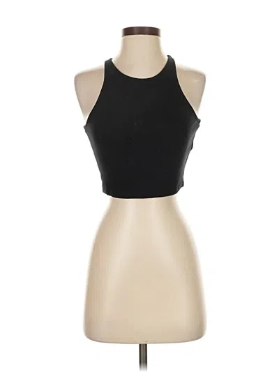 Pre-owned Madewell Tank Top Black Halter Neckline Tops