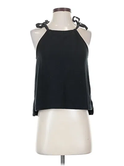 Pre-owned Madewell Tank Top Black Halter Neckline Tops