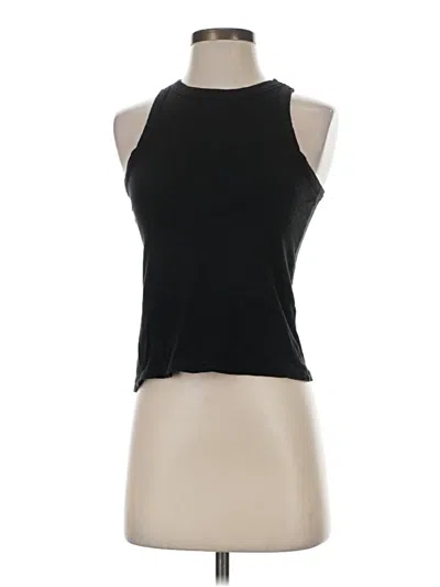 Pre-owned Madewell Tank Top Black Halter Neckline Tops