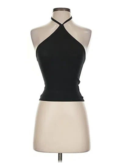 Pre-owned Madewell Tank Top Black Halter Neckline Tops