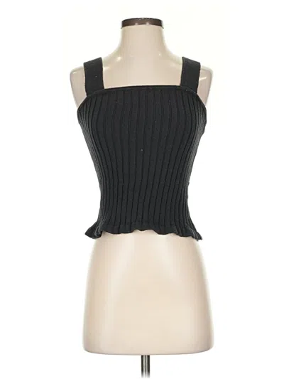 Pre-owned Madewell Tank Top Black Strapless Neckline Tops