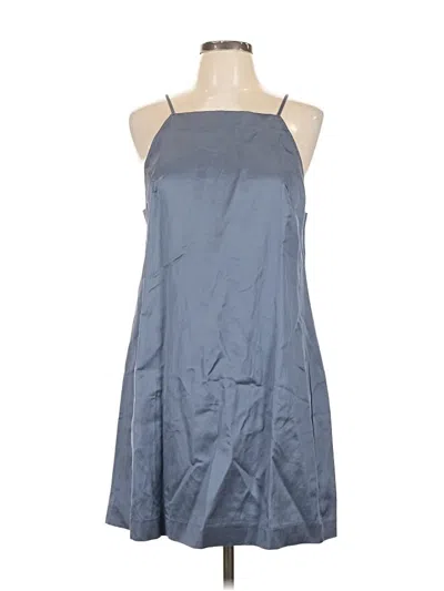 Pre-owned Madewell Tank Top Blue Halter Neckline Tops