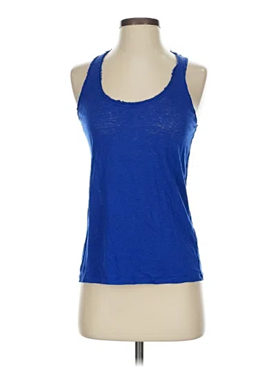 Pre-owned Madewell Tank Top Blue Halter Neckline Tops