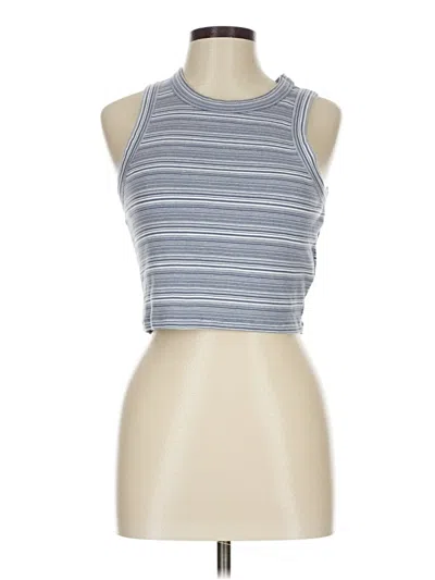 Pre-owned Madewell Tank Top Blue Halter Neckline Tops