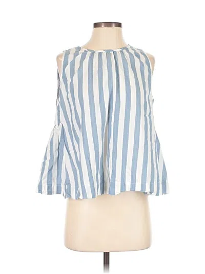 Pre-owned Madewell Tank Top Blue Halter Neckline Tops