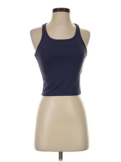 Pre-owned Madewell Tank Top Blue Halter Neckline Tops