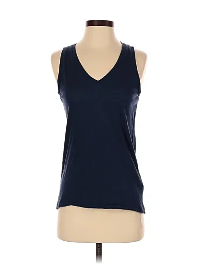 Pre-owned Madewell Tank Top Blue Plunge Neckline Tops