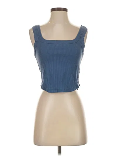 Pre-owned Madewell Tank Top Blue Strapless Neckline Tops
