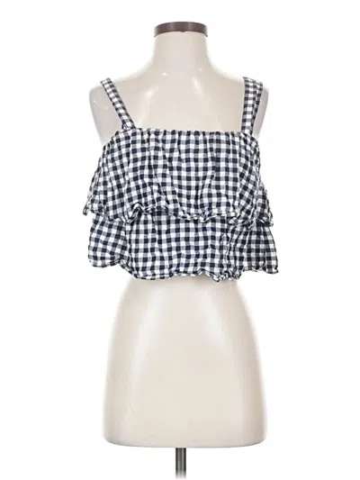 Pre-owned Madewell Tank Top Blue Strapless Neckline Tops