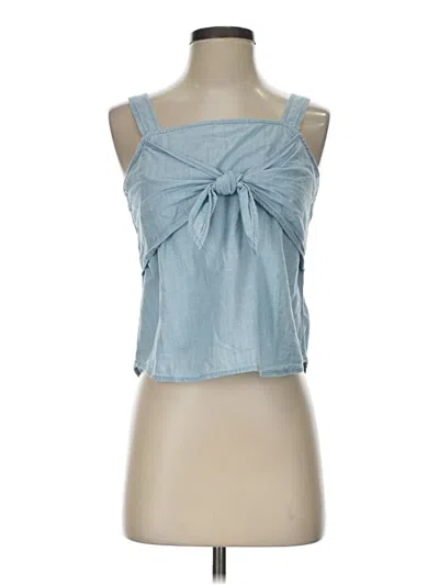 Pre-owned Madewell Tank Top Blue Strapless Neckline Tops