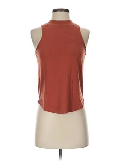 Pre-owned Madewell Tank Top Brown Halter Neckline Tops