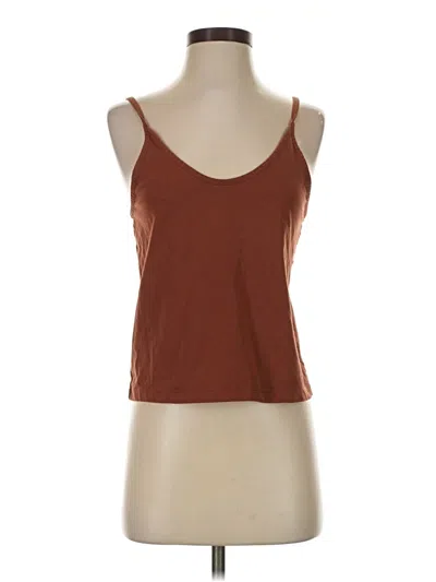 Pre-owned Madewell Tank Top Brown Halter Neckline Tops