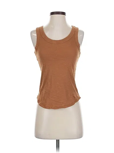 Pre-owned Madewell Tank Top Brown Strapless Neckline Tops