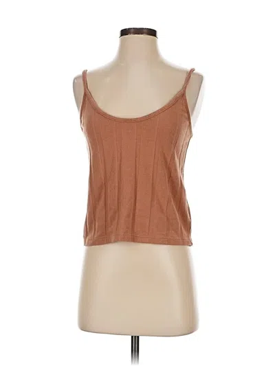 Pre-owned Madewell Tank Top Brown Strapless Neckline Tops