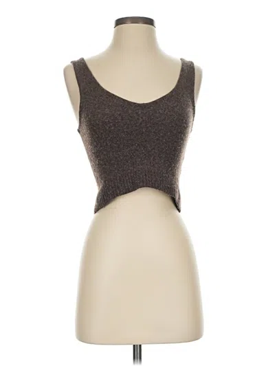 Pre-owned Madewell Tank Top Brown Strapless Neckline Tops
