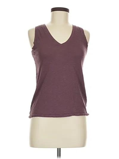 Pre-owned Madewell Tank Top Burgundy Plunge Neckline Tops