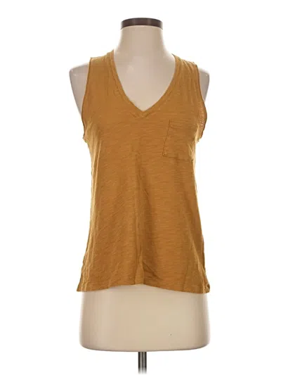 Pre-owned Madewell Tank Top Gold Plunge Neckline Tops