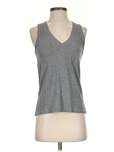 Pre-owned Madewell Tank Top Gray Plunge Neckline Tops