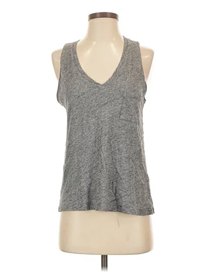 Pre-owned Madewell Tank Top Gray Plunge Neckline Tops